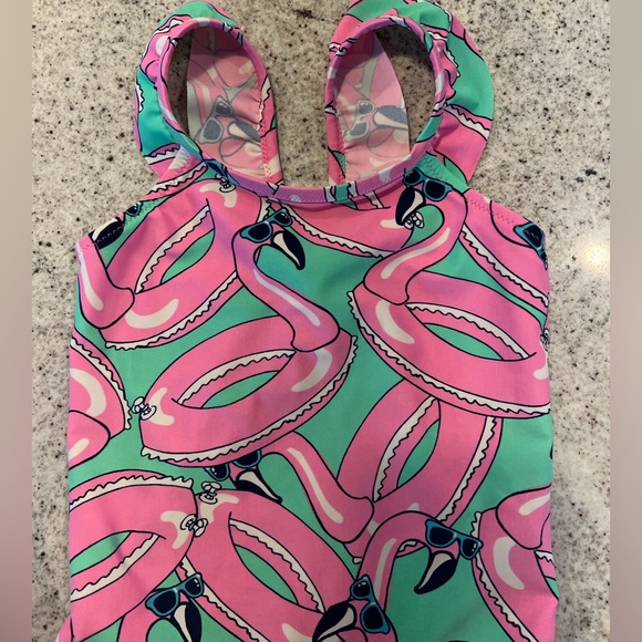 Osh Kosh Flamingo Swimsuit 4T - Picture 3 of 8